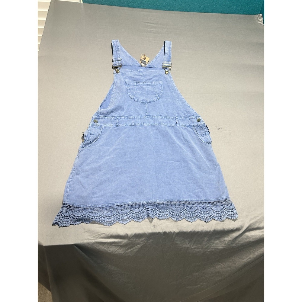 NWT Blanco Blue Overall Dress XL Artist Lagenlook